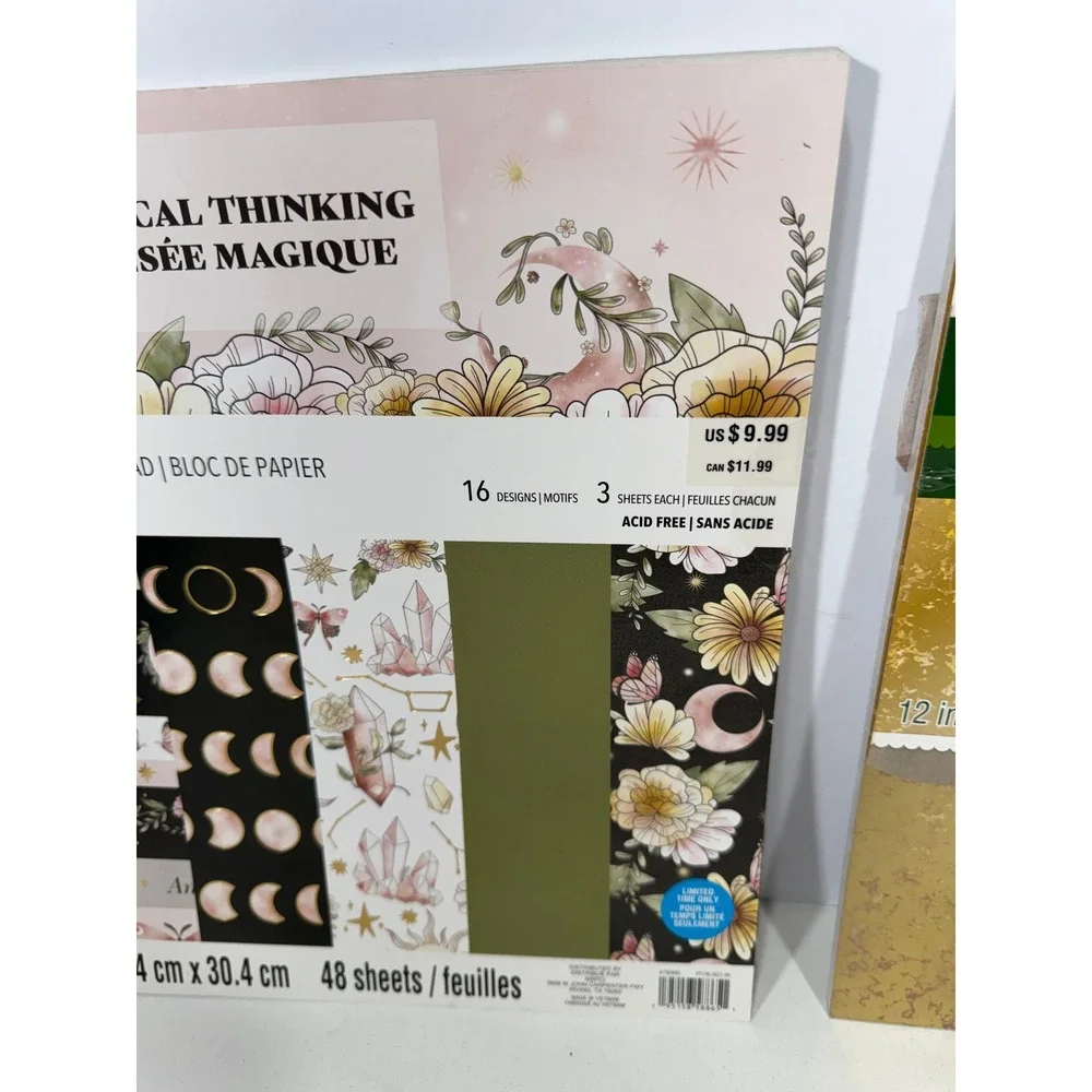lot Recollections 12x12 Paper Pad Bundle Magical Thinking & Christmas Merc Glass